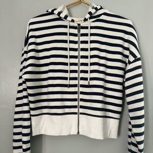 Universal Threads Stripped Zipper Hoodie with Fleece